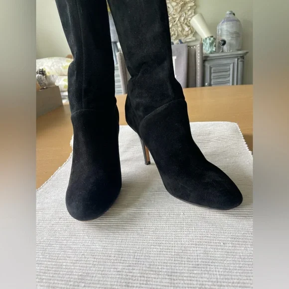 COLE HAAN NIKE AIR Black Suede Pull On Boots Size 6.5 B